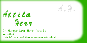 attila herr business card